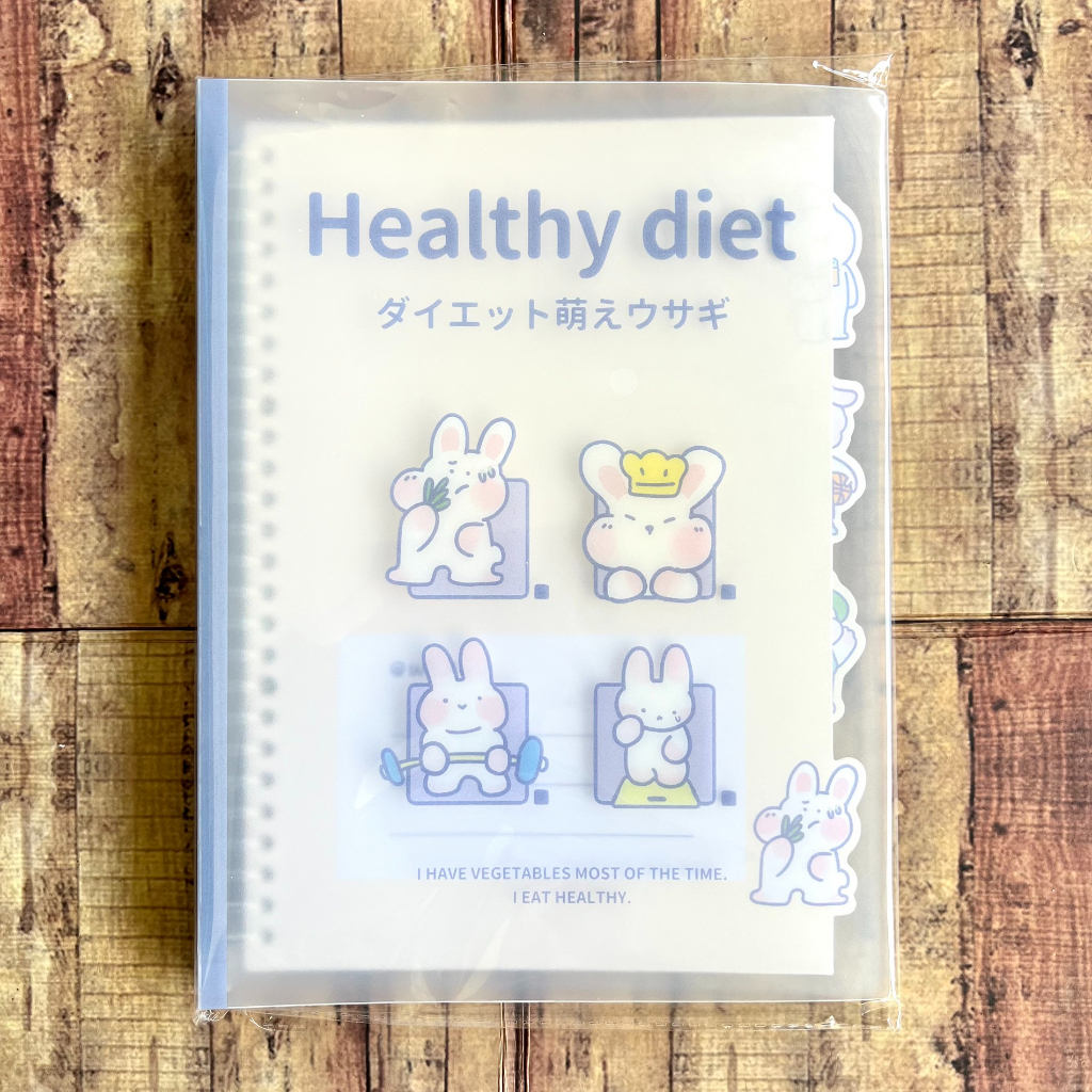 Map Binder A5 / B5 Wengu Transparant Cartoon B0220 Keep Happy - Binder Note 20 / 26 Ring + Divider dan Loose Leaf