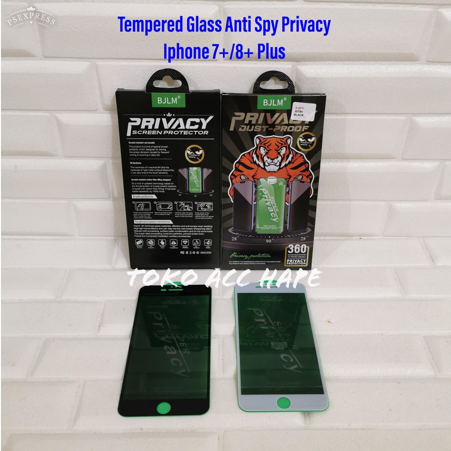 TEMPERED GLASS IPHONE 7+/8+ PLUS ANTI SPY PRIVACY PREMIUM FULL COVER