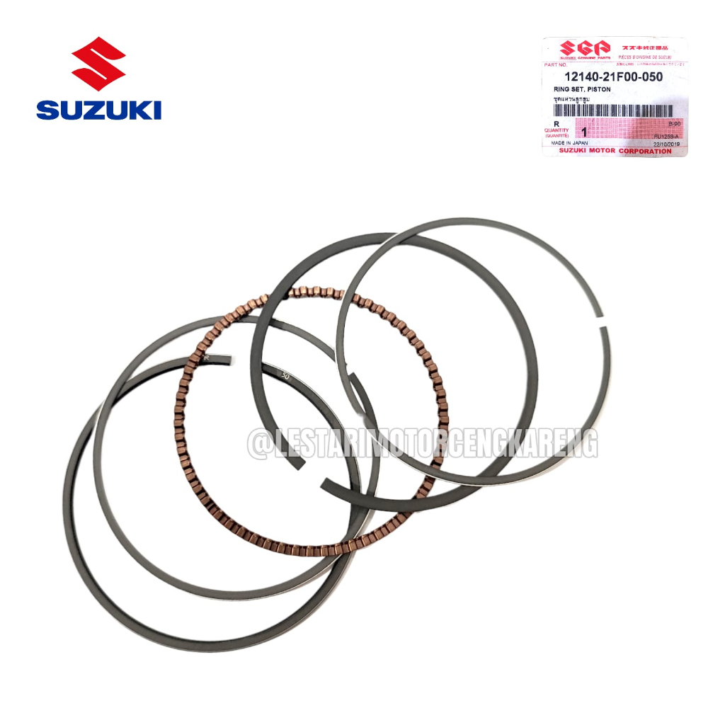 PISTON RING SEHER THUNDER 125 OVERSIZE 0 50 STANDART ORI SUZUKI