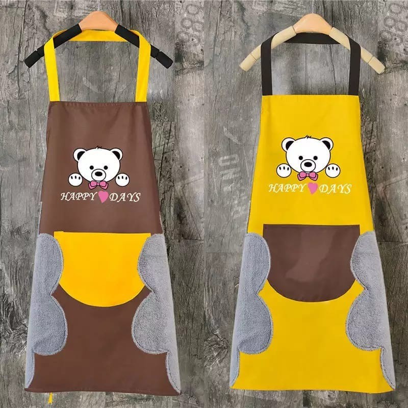 Celemek Masak Apron Anti Air Minyak KARAKTER bisa Lap Tangan