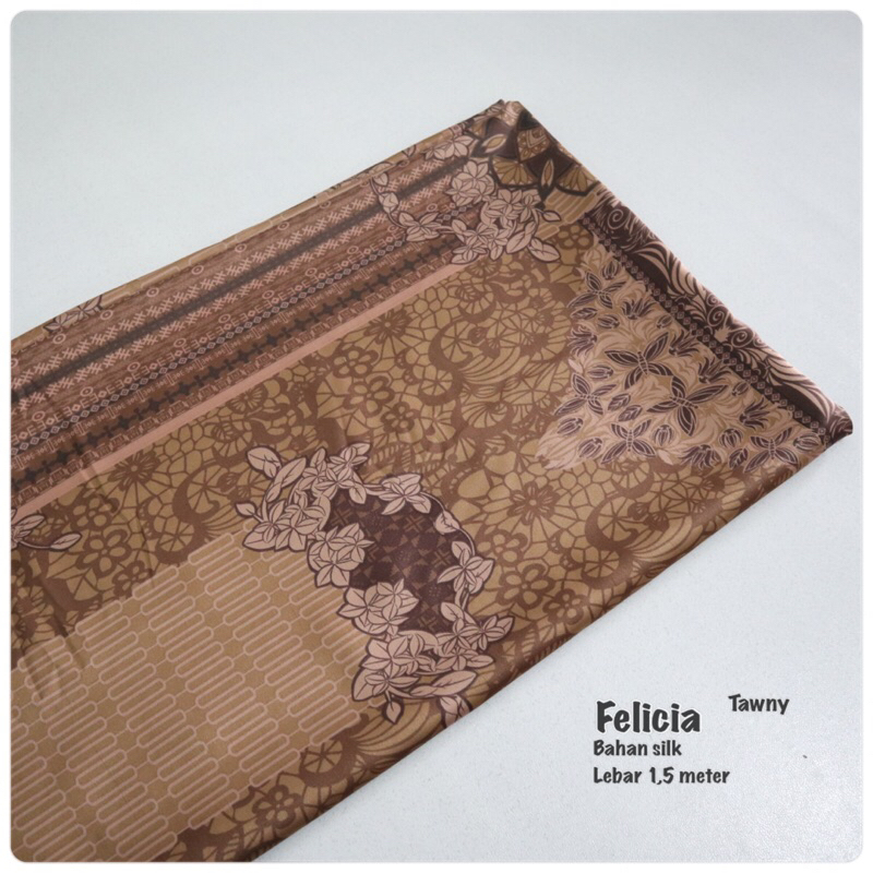 Kain silk motif FELICIA | kain batik modern | bahan batik bagus