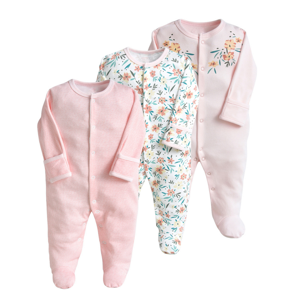 Sleepsuit 3 in 1 Bayi Newborn / Sleepsuit Tutup Kaki Bayi Baru Lahir / Baju Pakaian Bayi Newborn Tebal  Halus Lembut /Baju Tidur Bayi