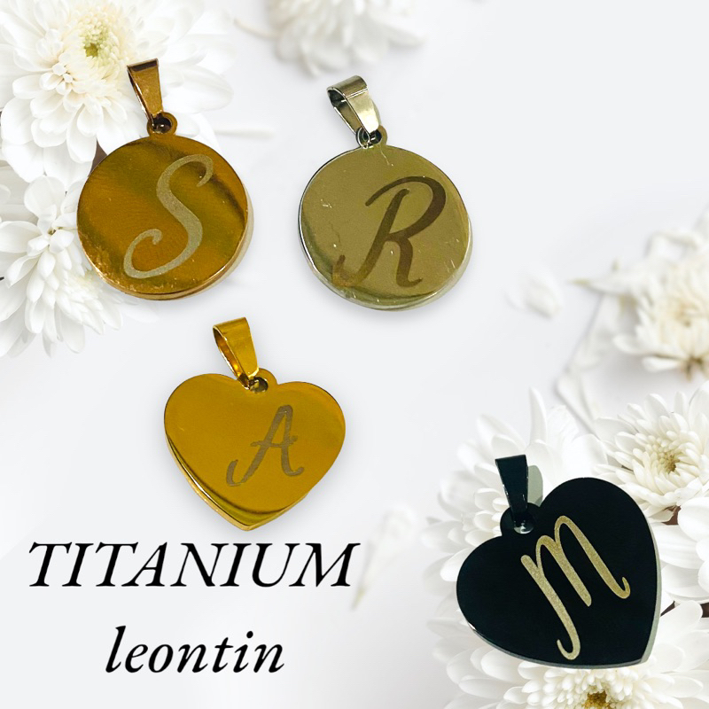 kalung titanium huruf anti luntur anti korosi anti karat