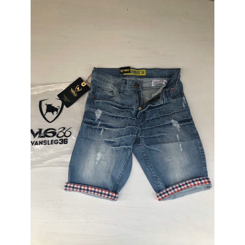 Celana Jeans Pendek Pria Celana Jeans Pendek Sobek Distro Celana Pendek VLG36