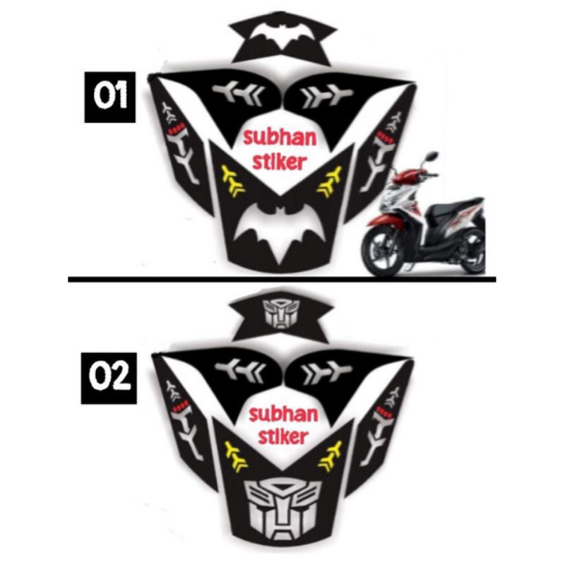 stiker lampu beat fI (satu set depan blakang)