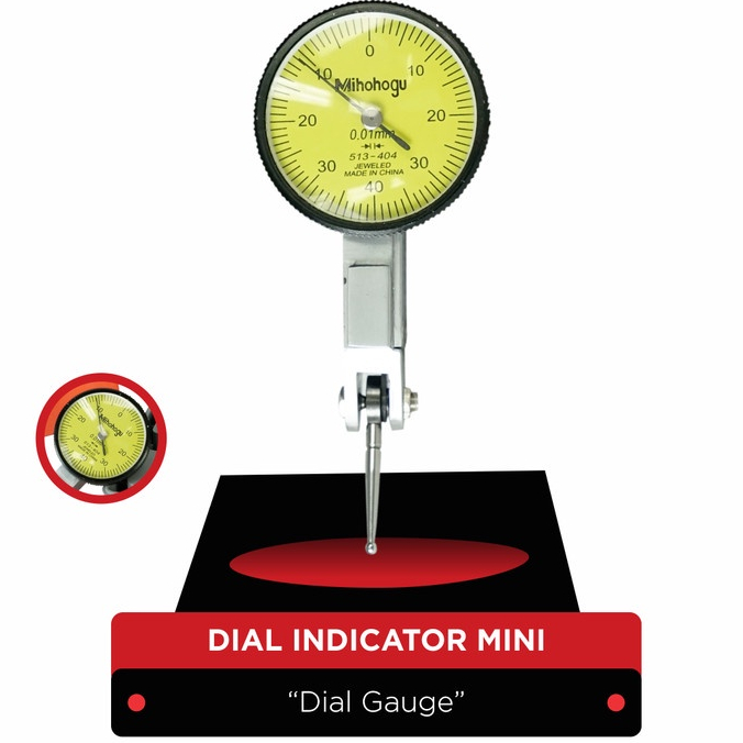 Dial Indicator Mini Tongkat | Dial Gauge | Jarum Indikator Miloluyc