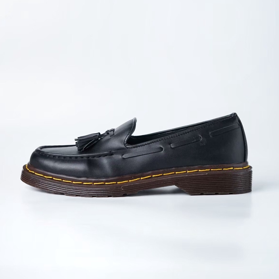 CLEVE BLACK |ManNeedMe x Jack| Sepatu Loafers Pria Formal Slip On Docmart ORIGINAL