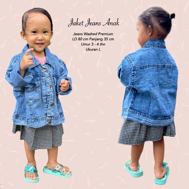 Jaket jeans anak usia 4-5th //JF4756