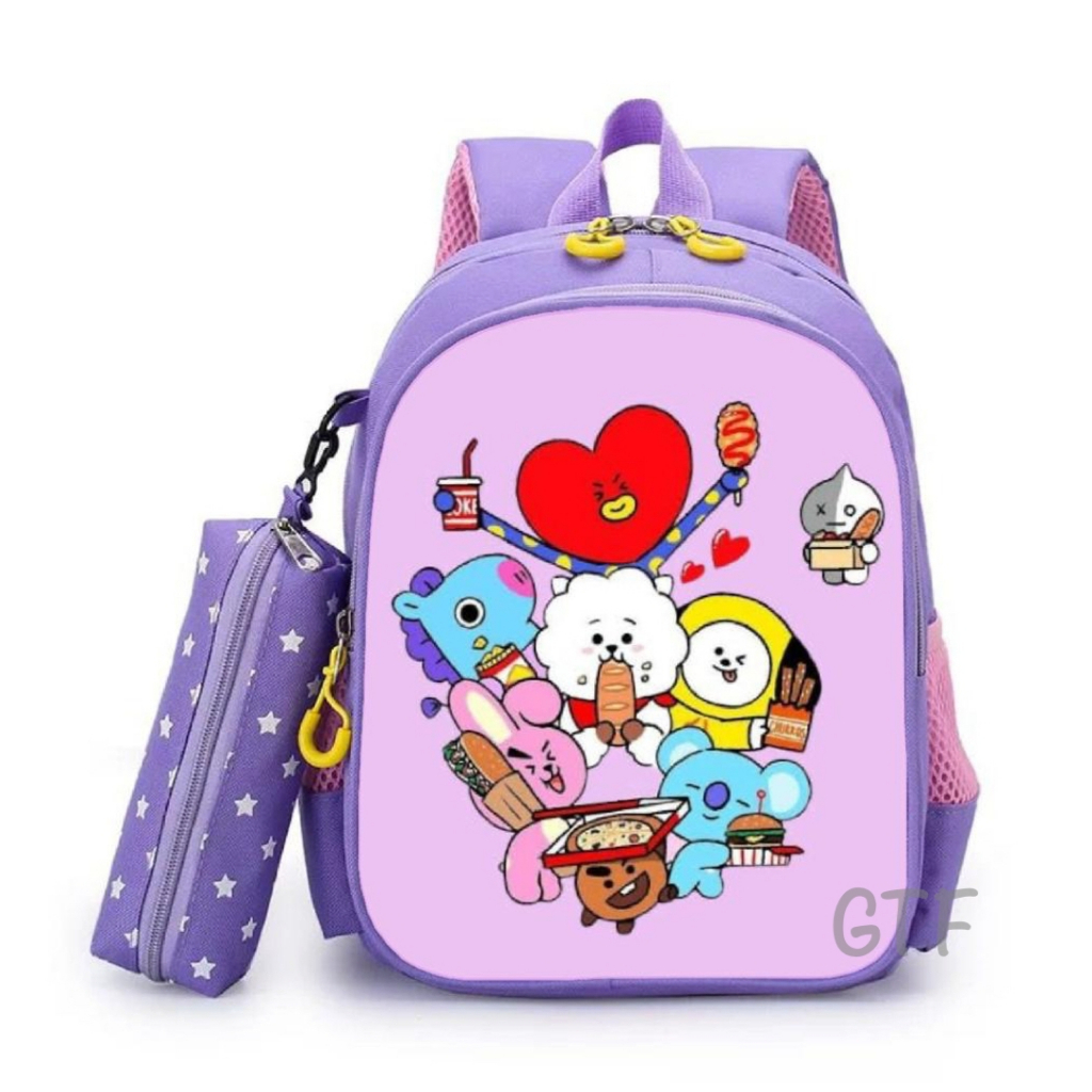 Gtf - Tas Ransel Sekolah Anak Perempuan Motif Kartun Bt2 Lucu Murah Tas Anak Cewek Perempuan Populer 2023