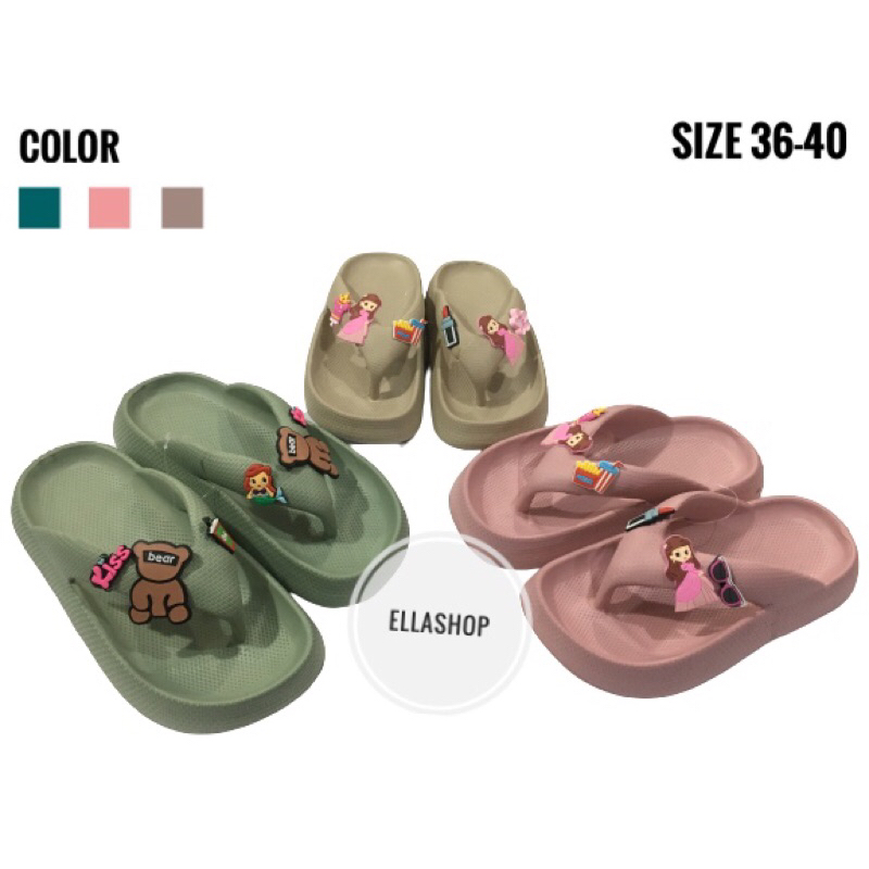 sandal jepit golfer tinggi karakter
