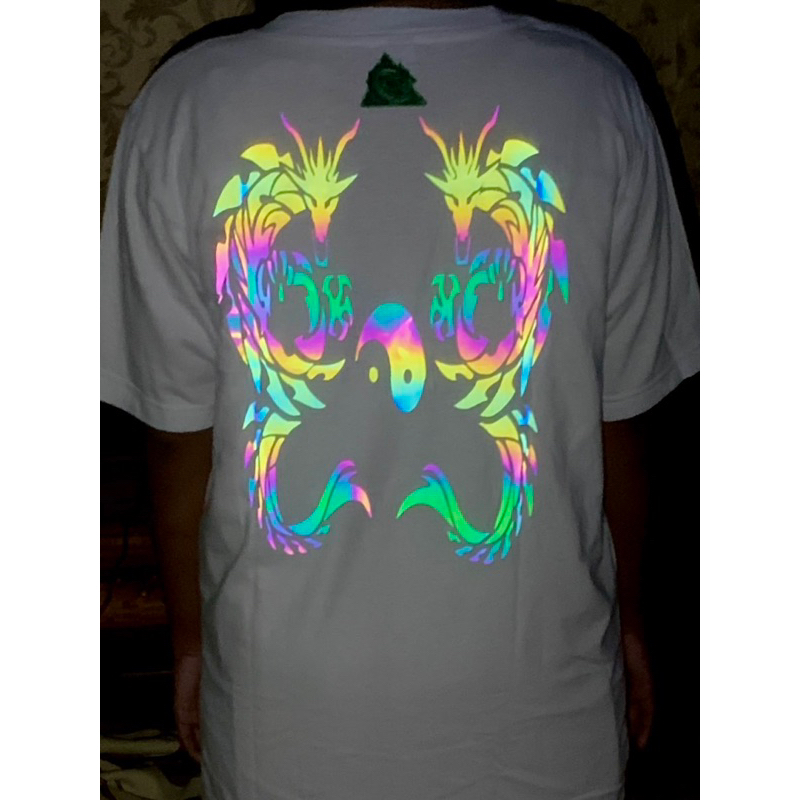 (PH) KAOS DISTRO RAINBOW MENYALA BAJU NAGA YUN YIN FULL RAINBOW