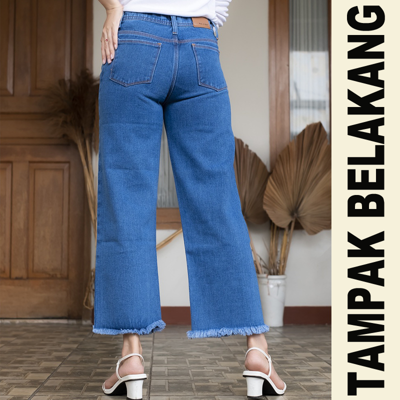 AFAREEN - Highwaist Kulot Jeans Rawis Premium Kulot Jeans Rawis Basic