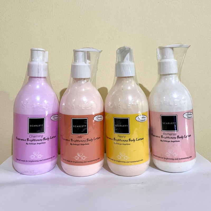 Jual Scarlett Whitening Body Lotion Jolly Romansa Charming Freshh Happy 300ml Shopee Indonesia