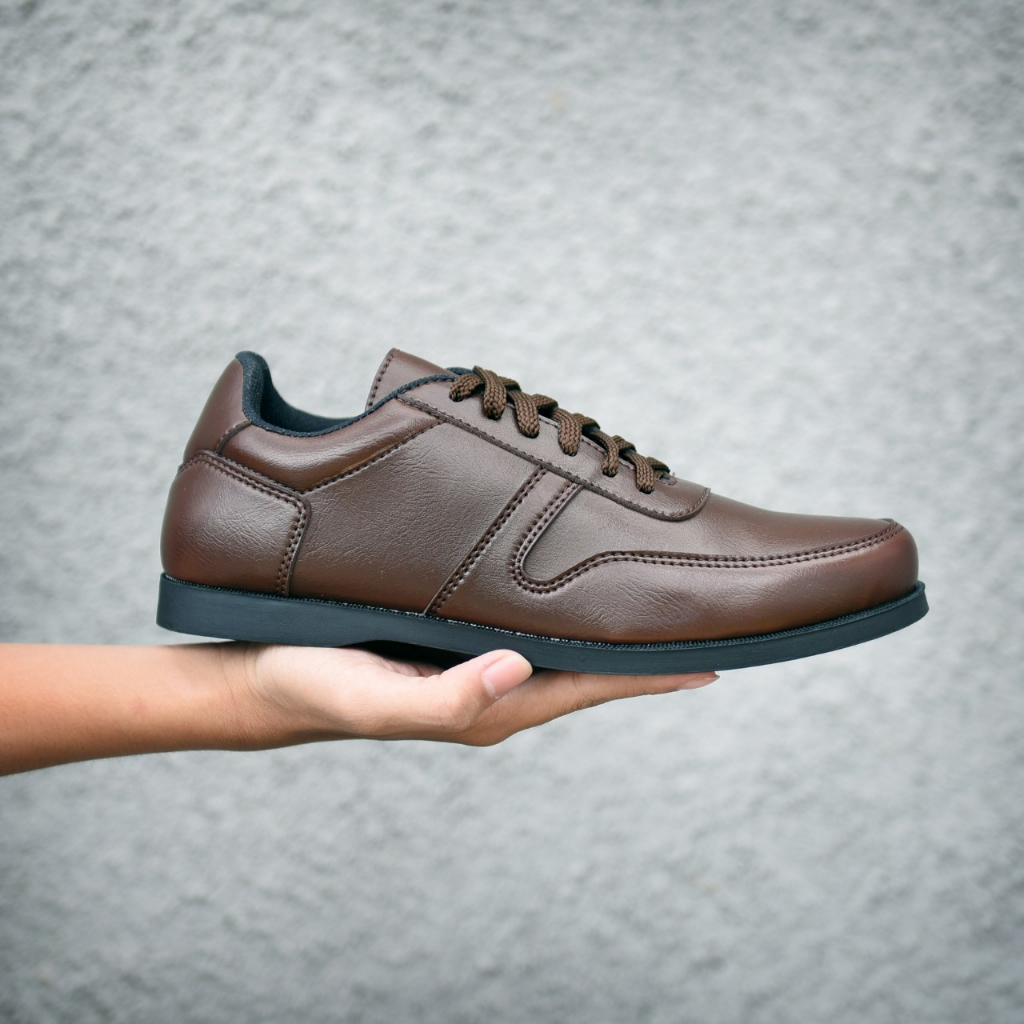 RIONZ PEDRI SERIES - SepatuFormal Pantofel Pria Resmi Formal Tali Hitam Coklat Kulit PU Original Brown Black Kantor Kuliah Casual Gereja Pesta Kondangan Nikahan Kerja Perkantoran PNS Guru Gaya Trendy Kekinian Terlaris Murah