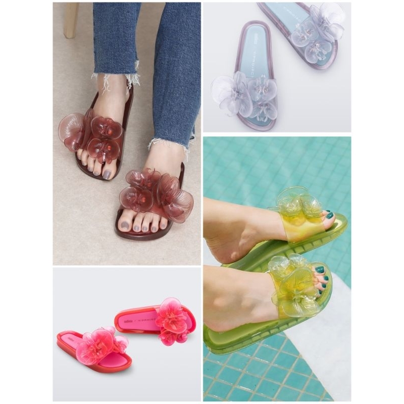 1:1 Ori Melissa Beach Slide Flower + Y/Project Sandal Wanita Terbaru