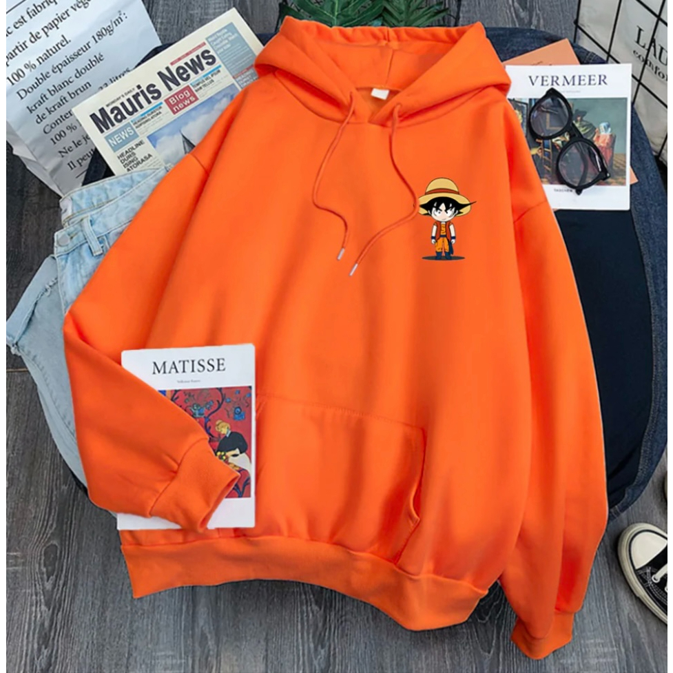 Jumper Hoodie GOKU LOGO II  Sweater Hoodie Trendy II Sweter Oblong Topi Size M - XL ( Pria &amp; Wanita / Anak &amp; Dewasa )