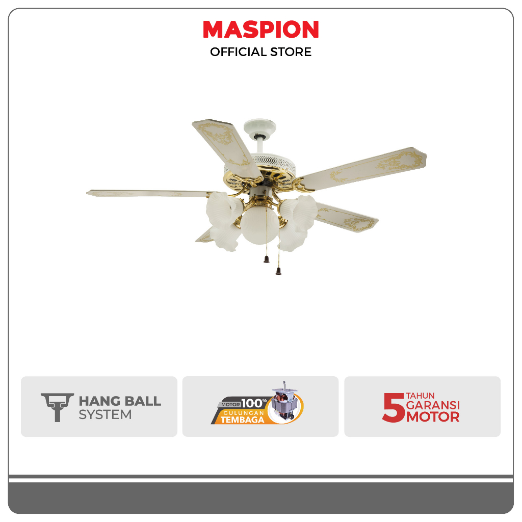 Maspion Ceiling Fan Kipas Angin Plafon 52 Inch MCF52-205