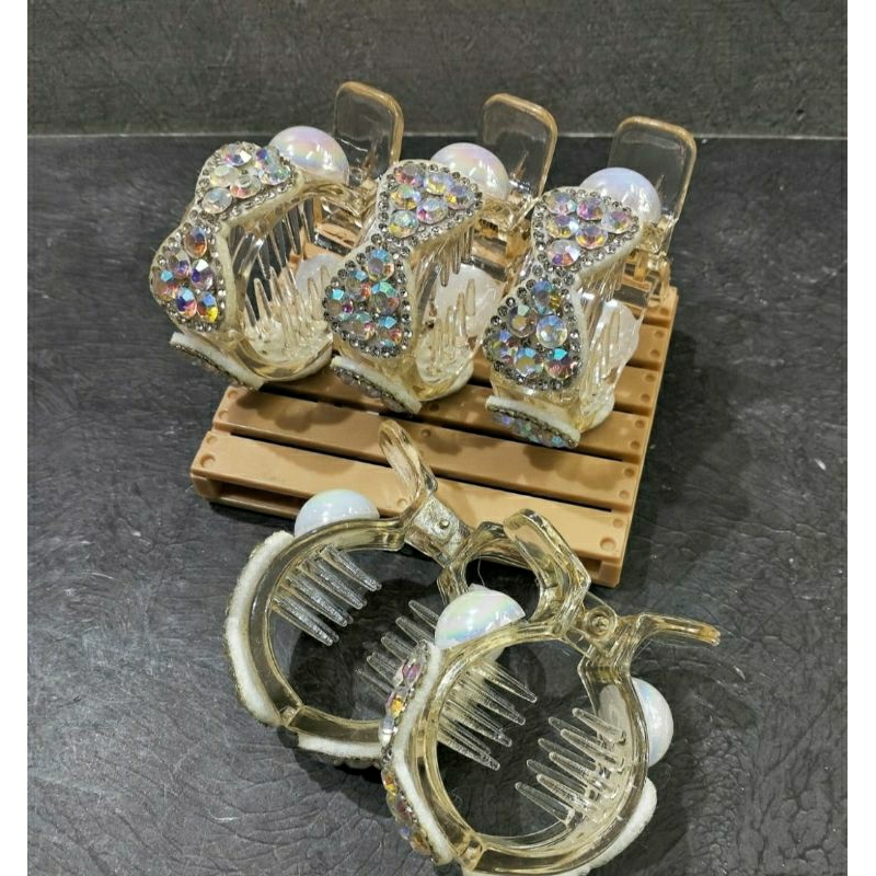 JEPIT IKAN MUTIARA PITA - AKSESORIS RAMBUT - JEPIT RAMBUT IKAN PERMATA UKURAN BESAR - JEPIT MUTIARA 