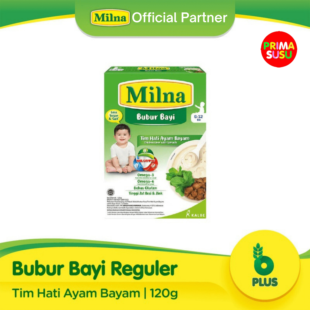 Milna Bubur Bayi Tim Hati Ayam Bayam 6-12 120 GR