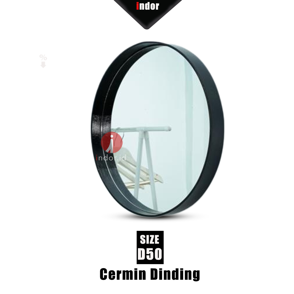 CERMIN BULAT DINDING AESTHETIC BESAR Diameter 50cm