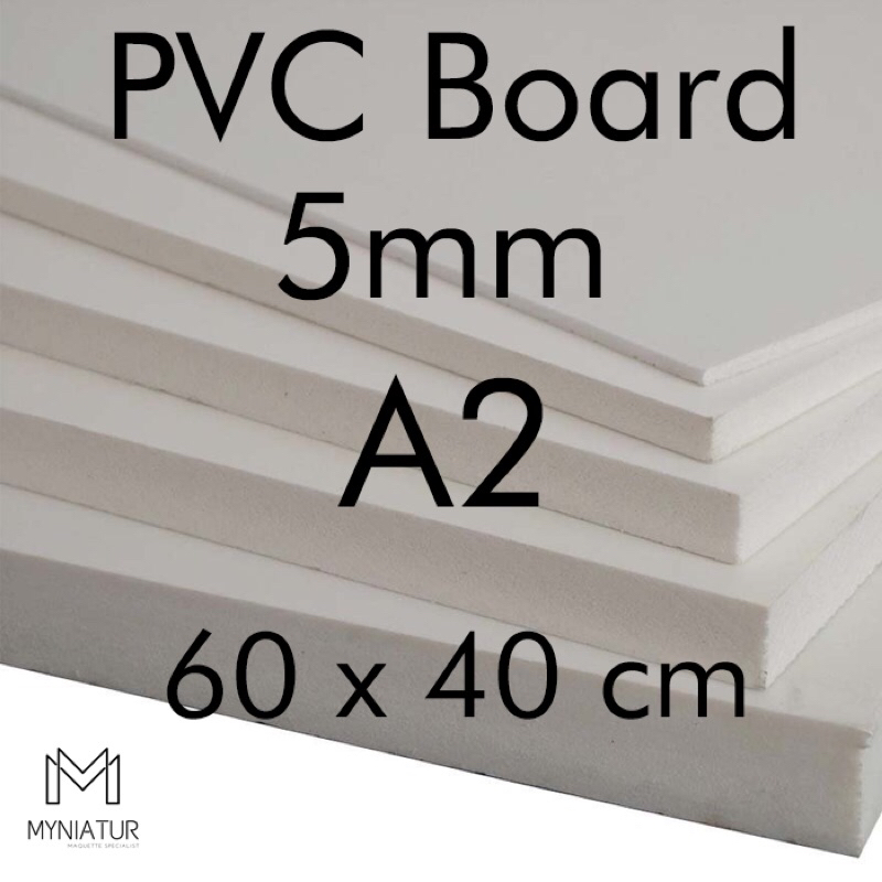 

PVC Board 5mm A2 60 x 40 - Papan PVC Foam Board 5mm - Bahan Maket Arsitektur dan Interior