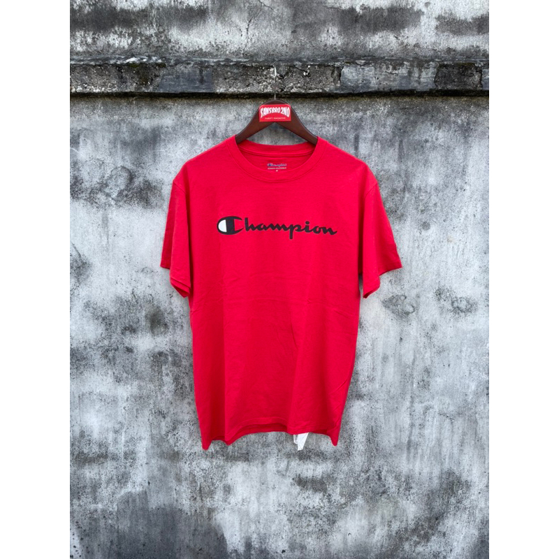 T-shirt Kaos Champion script second bekas original