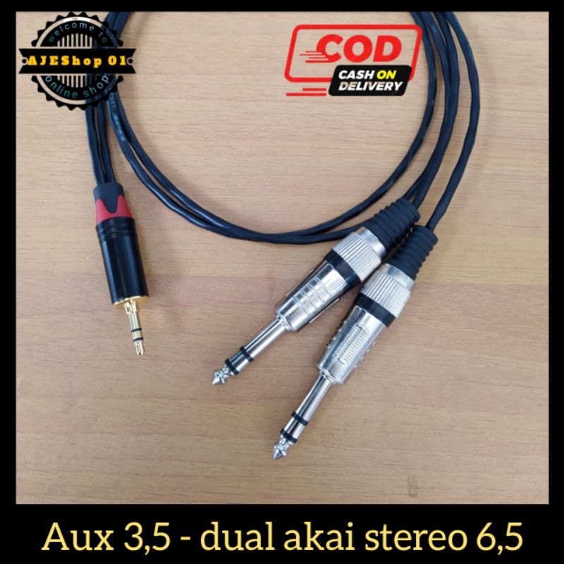 Kabel aux 3,5 to dual akai stereo 6,5