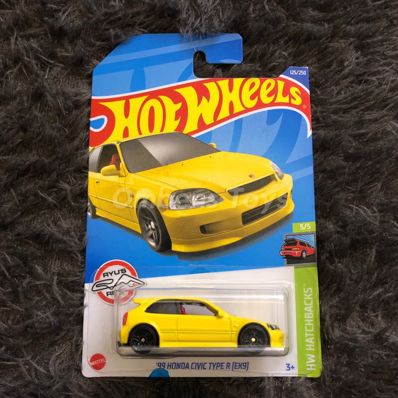 Hot Wheels ‘90 Honda Civic EF (2023) Merah, ‘99 Honda Civic Type R(EK9) Putih dan ‘99 Honda Civic Type R(EK9) Kuning