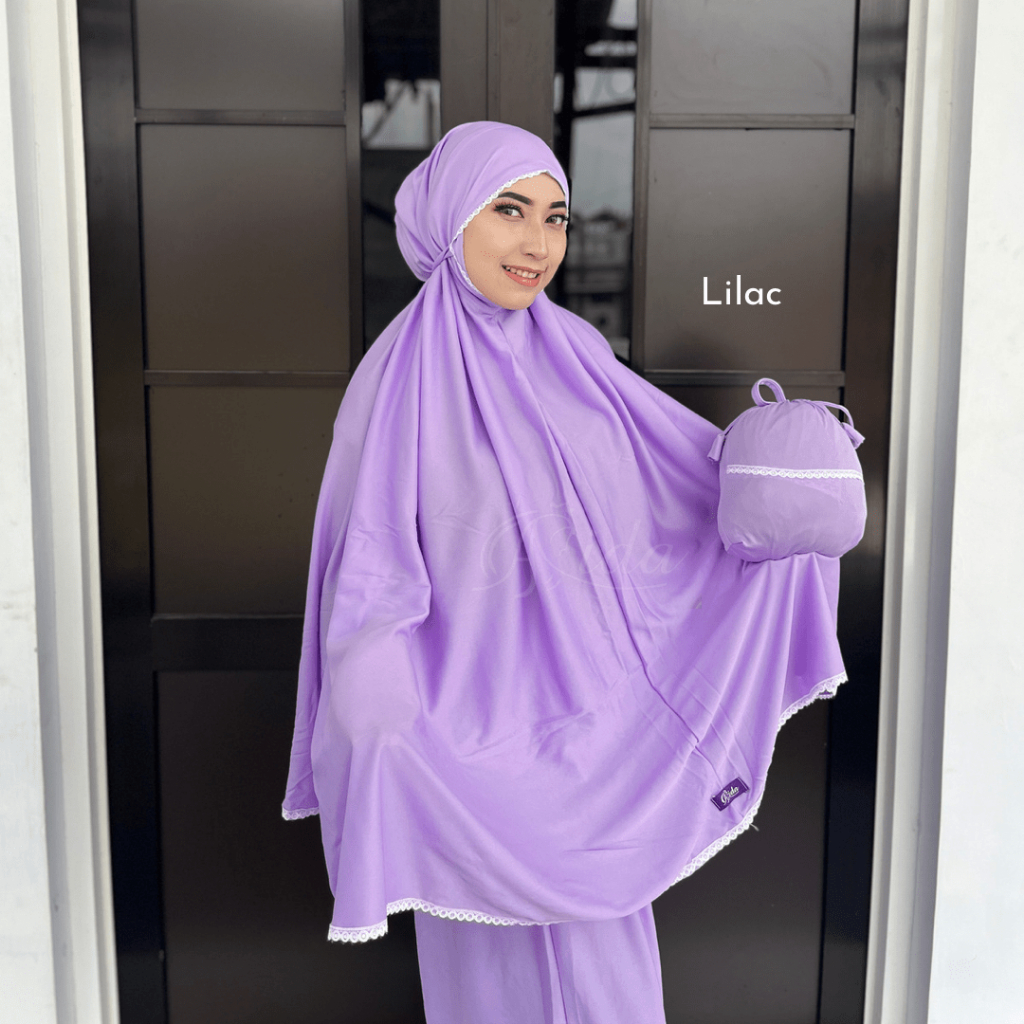 Mukena Polos Renda Premium Original Hijabbyaida