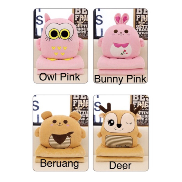 

And DEER Berkualitas - Dijual Boneka Friends 3in1 Bantal Owl Selimut Balmut