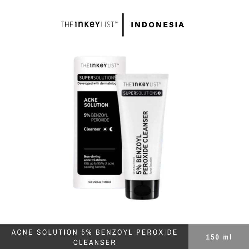 Jual The Inkey List Acne Solution 5 Benzoyl Peroxide Cleanser Shopee