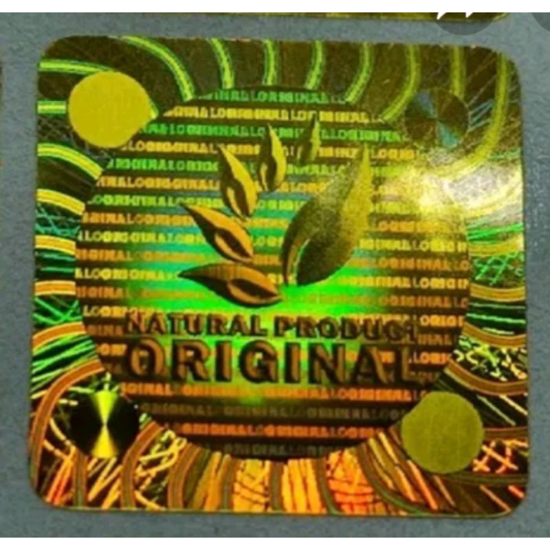 

stiker hologram original natural produk