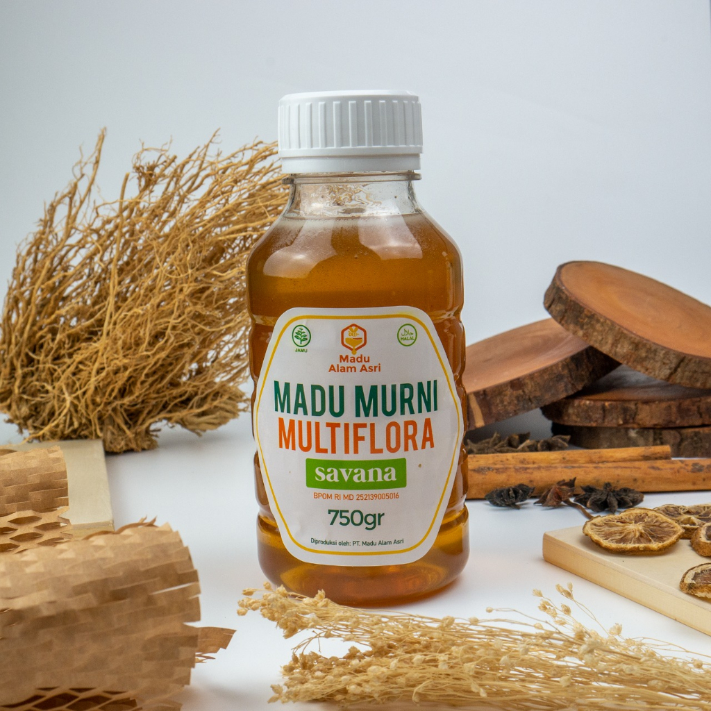 

Madu Asli 750 gram Madu Multiflora Savana Alami