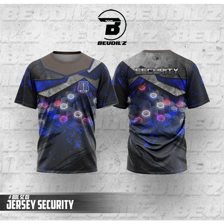 SATPAM EDITION/JERSEY SATPAM/MENEMBAK/PAKAIN/KAOS FULL PRINTING/OLAHRAGA/BDL 1