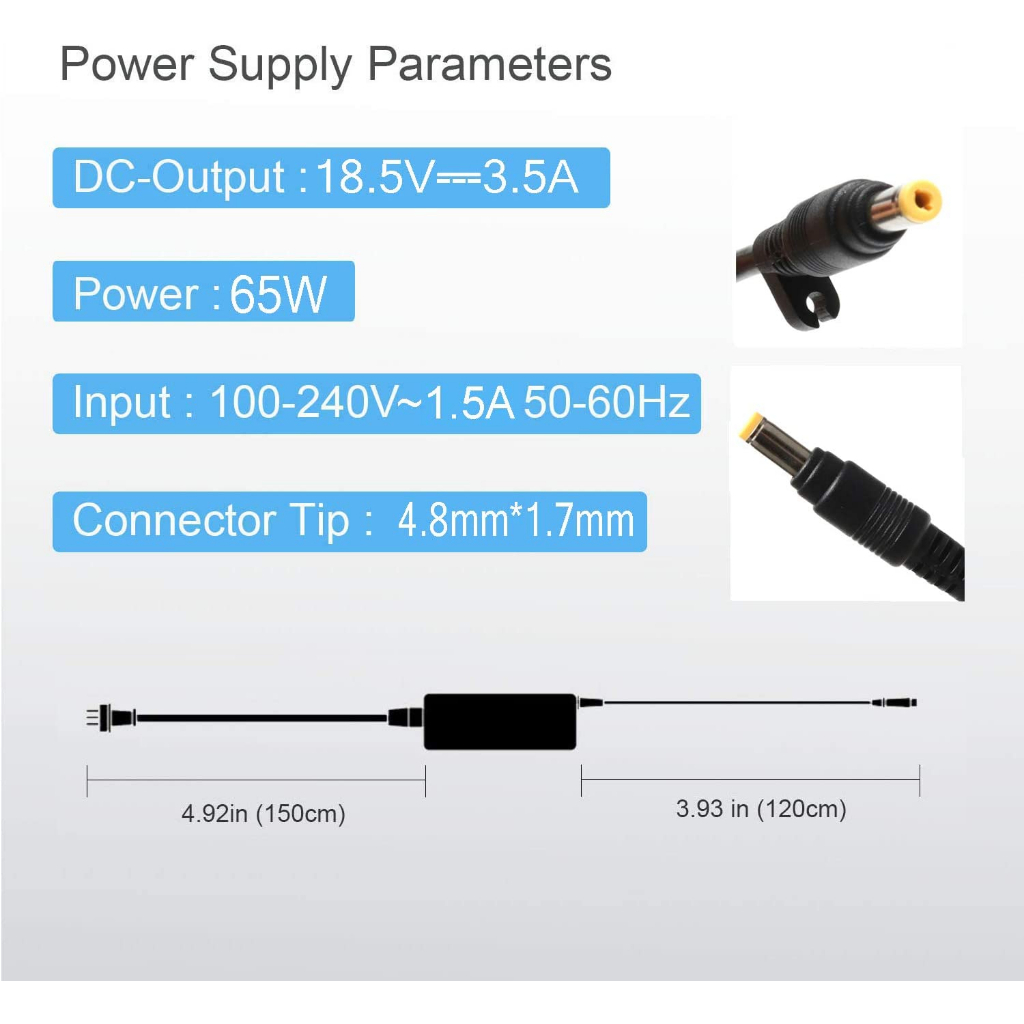 Charger Laptop HP 500 510 520 530 540 541 550 Adaptor Hp 18.5V 3.5A 65W