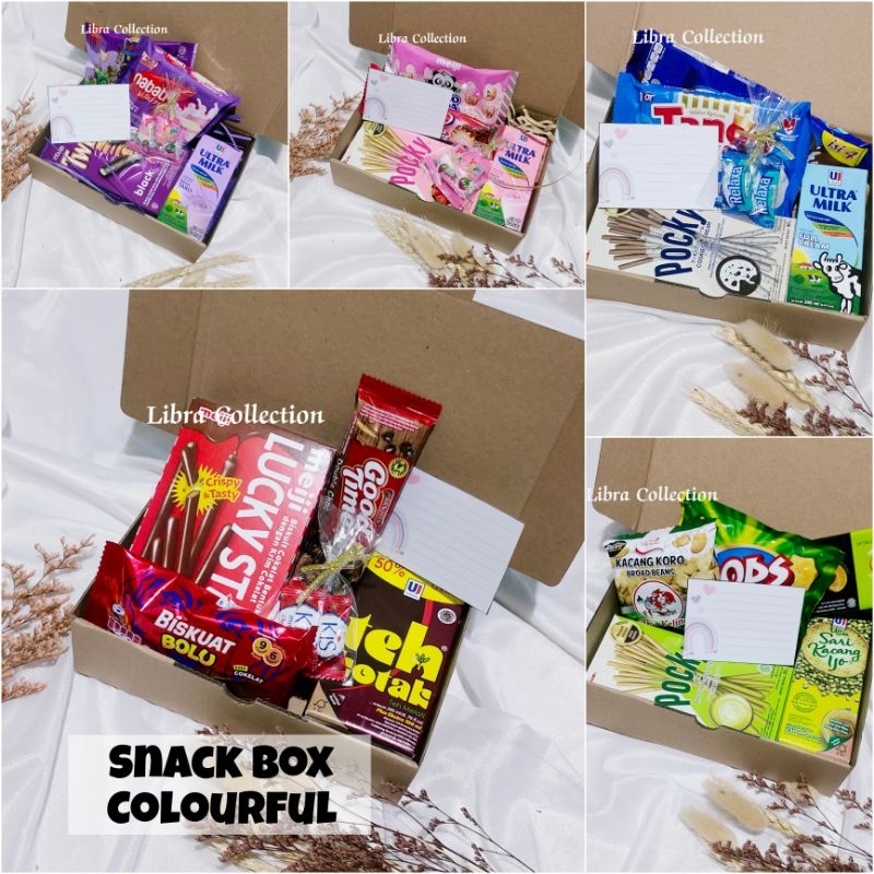 

LIBRA Snack Box HADIAH VALENTINE Warna / Hampers / Gift Box / Birtday Gift Box / Graduation Gift Box / Kado / SnackBox