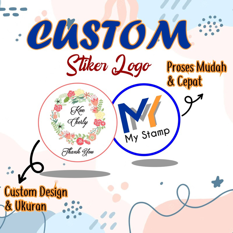 

Cetak Custom Stiker Cutting Putus Kemasan Makanan/Produk Stiker Thankyou, Merk, Nama, Bahan Vynil Glossy Anti Air Lembaran A3 FREE Design