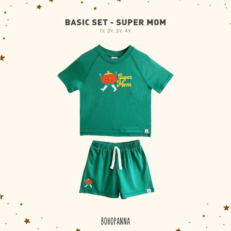 Bohopanna Basic Set Overtee Set - Pakaian set anak unisex