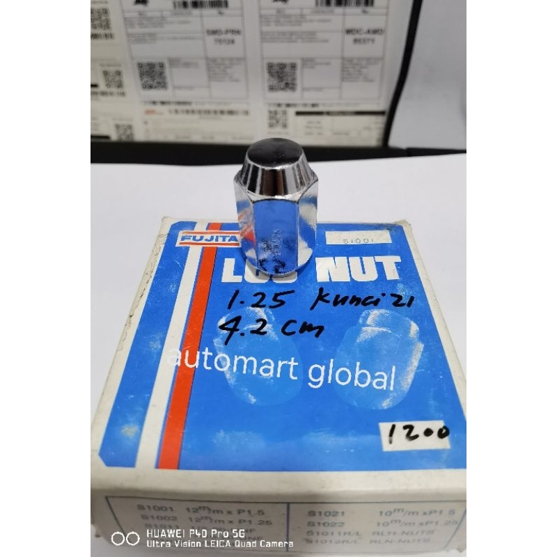 Lug nut mur roda racing 1.25 kunci 21 4.2cm