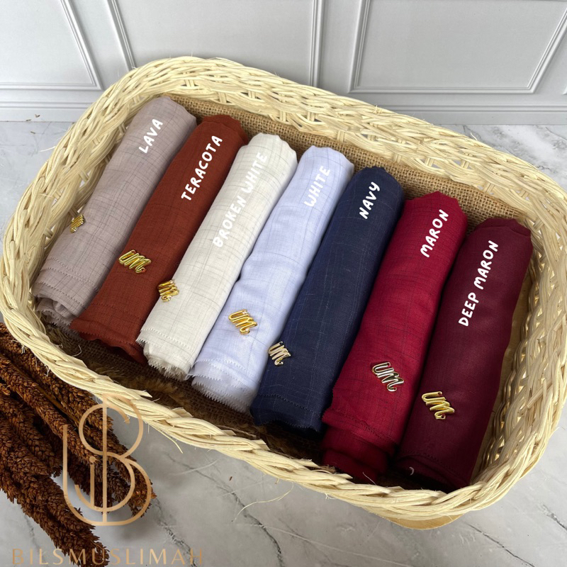 PART II HIJAB VOAL WAFFLE LASERCUT UMAMA LOGO METAL