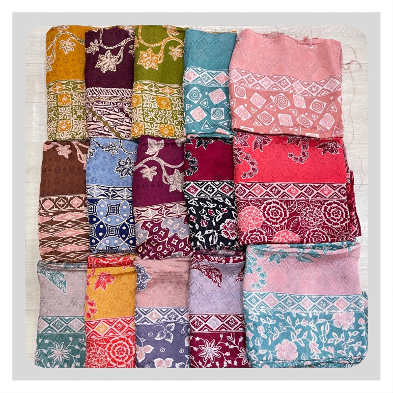 kain batik cap viscose sarung pangko encim set selendang viscose dimensi