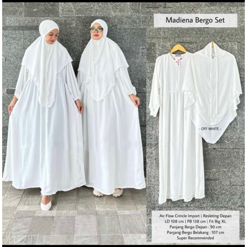 MEDINA BERGO + FREE HIJAB - NEW MODEL - PAKAIAN WANITA - BISA COD