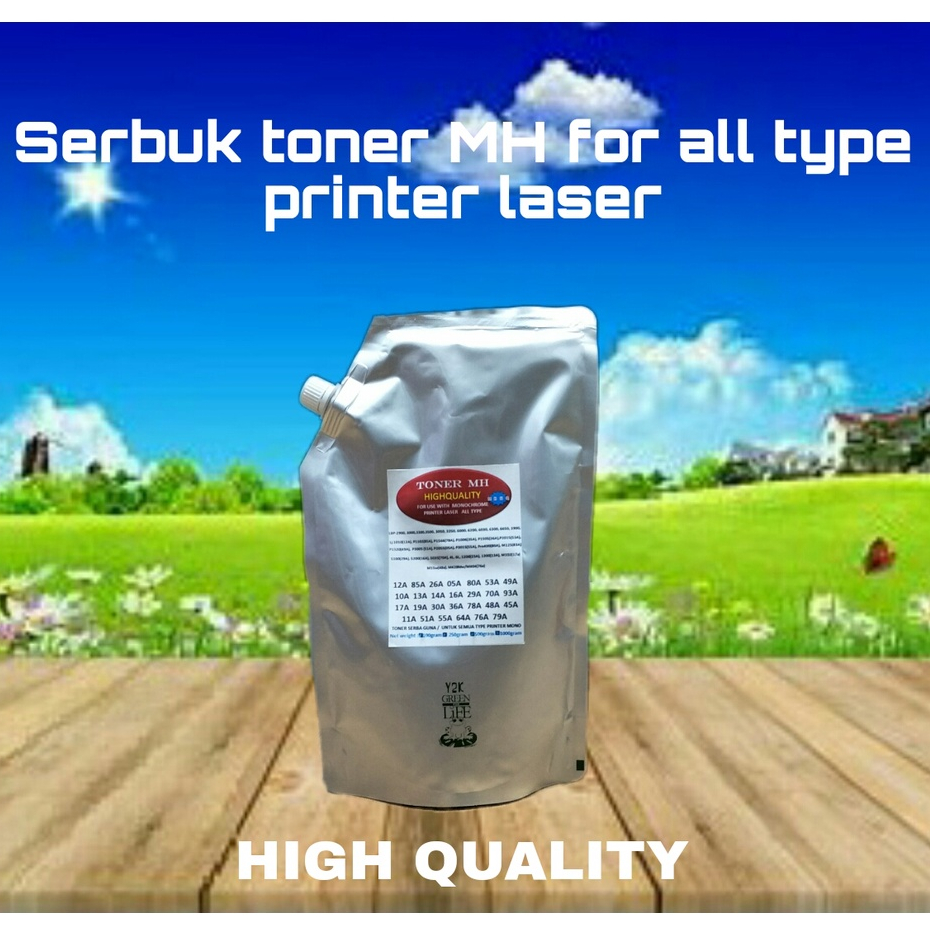 Serbuk Toner Compatible cartridge Serbaguna MH Silver 12a 15a 16a 49a 53a 55a 05a 64a 80a 90a 87a 93a 85a 35a 36a 78a Serbuk Refill Berkualitas 1kg serba guna