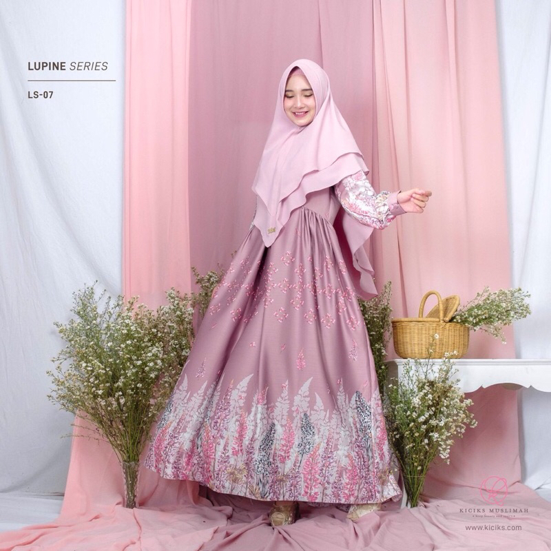 preloved vvgc dress lupine series by kiciks muslimah