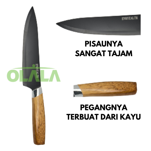 PISAU DAPUR 1 SET 6IN1 PISAU DAGING SET KNIVE 6PCS OLL-CH4298