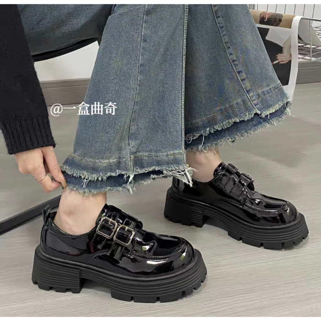 AVANCEID 1866 Heels Sepatu Sneakers Docmart Kerja Wanita Hitam Import