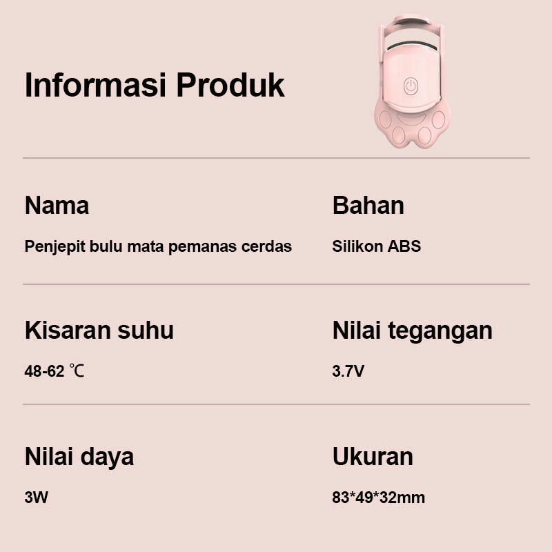 AmazeFanPenjepit Bulu Mata  Penjepit Bulu Mata Elektrik Penjepit Bulu Mata Isi Cakar Kucing Penjepit Bulu Mata Karet24H penjepit bulu mata sisir portabel elektrik curler eyelash jepit bulu mata penjepit bulumata pemanas cepat kontrol suhu cerdas curler ty