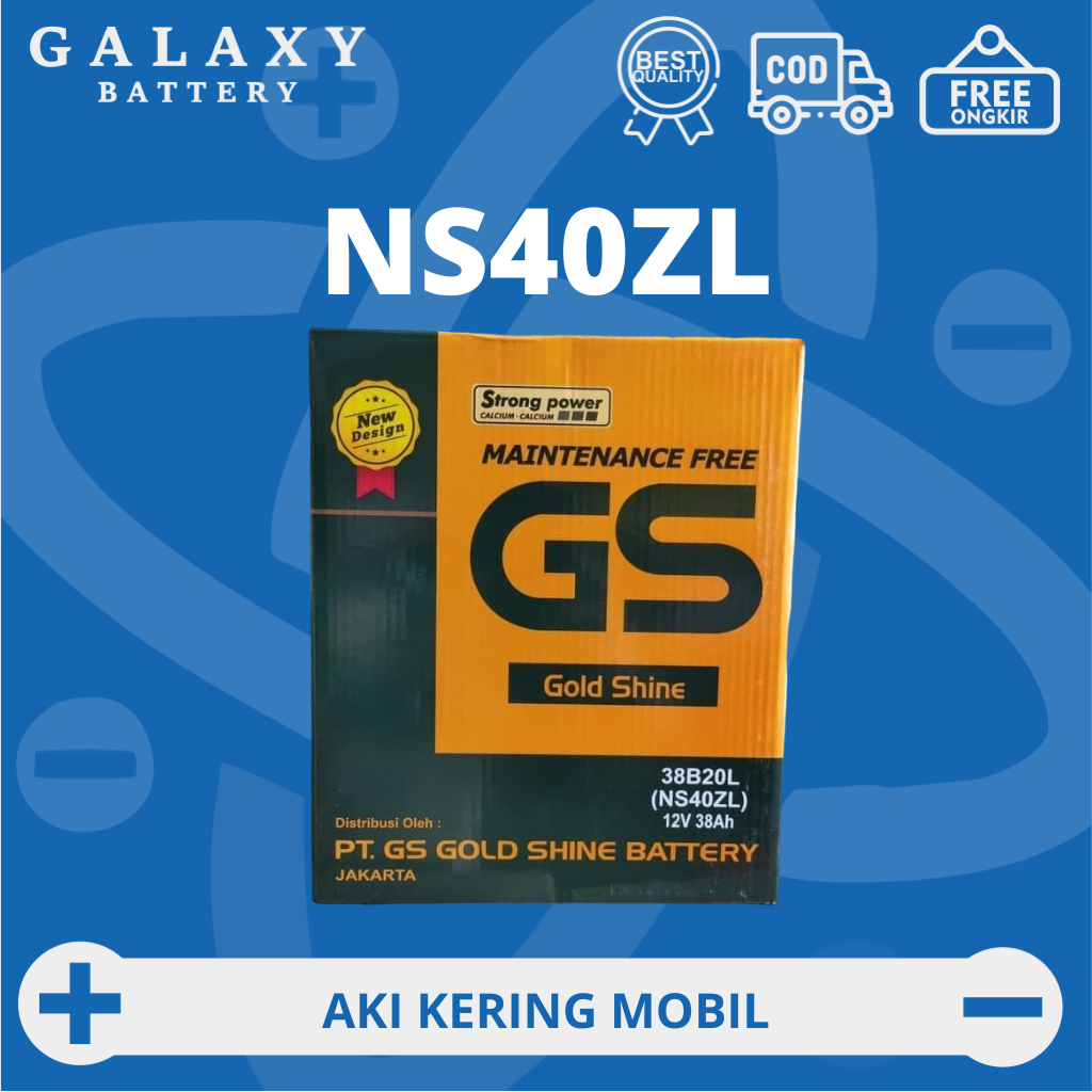 Jual Aki GS kering Mobil KIA Visto, Picanto, New Rio NS40ZL Aki Kering