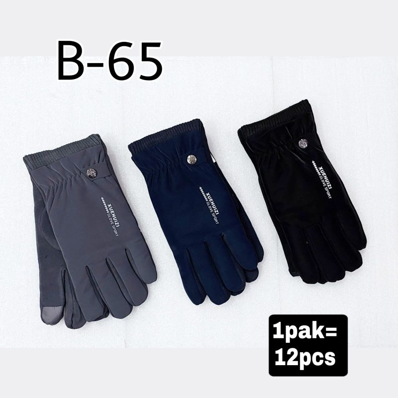 saring tangan pria touch screen man glove Tebal. B65