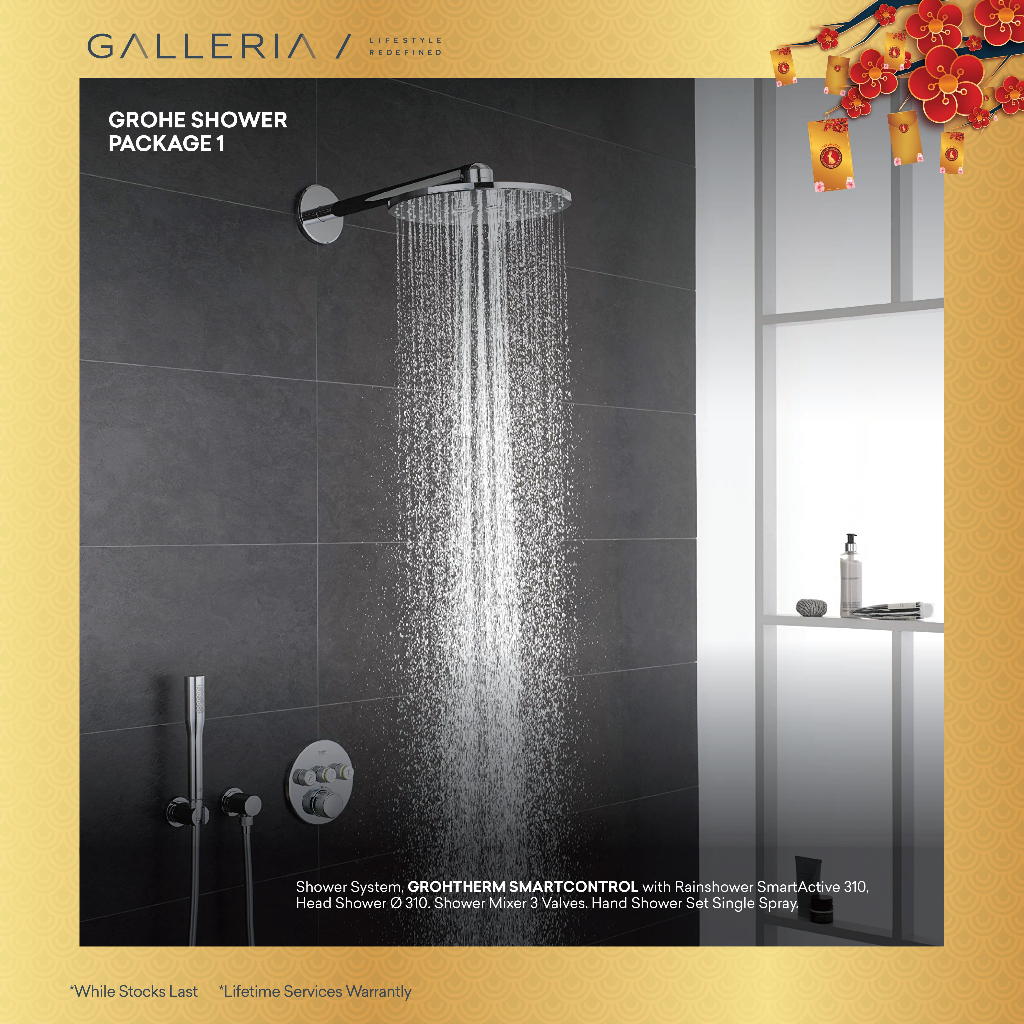 Jual Grohe Grohtherm Smartcontrol Shower Set w/ Rainshower Smartactive